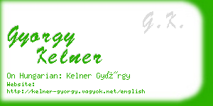 gyorgy kelner business card